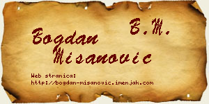 Bogdan Mišanović vizit kartica